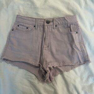Purple Denim Shorts